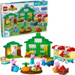 img_0:Lego Duplo Peppa Pig Spielset mit Haus, Figuren und Zubehör, Verpackung im Hintergrund sichtbar.