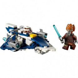 LEGO Star Wars Set mit Raumschiff, Alien-Minifigur mit Lichtschwert und Produktbox im Hintergrund.