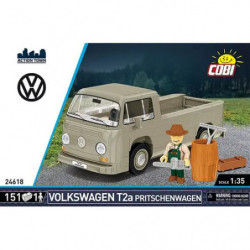 COBI VW T2a Pickup-Bausatz: Enthält das Fahrzeug und zwei Comic-Figuren auf der Verpackung.