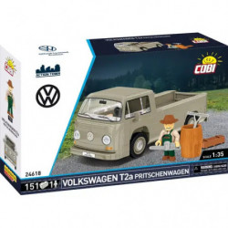 COBI VW T2a Pickup-Bausatz: Enthält das Fahrzeug und zwei Comic-Figuren auf der Verpackung.