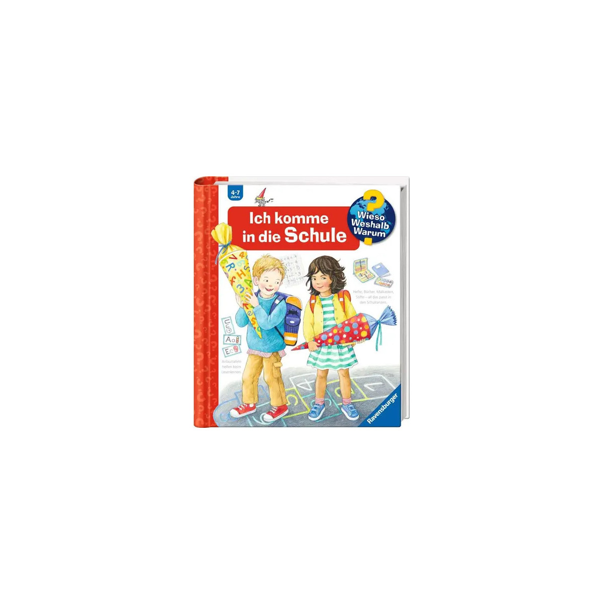 Kinder mit Schulranzen und Geschenken stehen auf dem Cover des Buches „Ich komme in die Schule“.