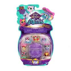 Paket mit sechs bunten Mixlings Magic Mixies Minis Sammelfiguren.
