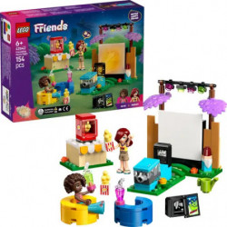 LEGO Friends Set mit OVP, zwei Minifiguren, bunten Steinen und kleinem Konzertbühnen-Aufbau für draußen.