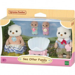 Sylvanian Families Seeotter-Familie: Spielset mit vier Figuren und Strand-Zubehör im Originalkarton.