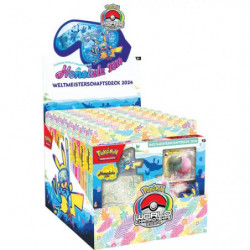 Pokémon TCG Scarlet & Violet Displaybox mit farbenfrohen Grafiken und Pokémon-Charakteren auf der Verpackung.