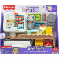 Fisher Price elektrisches Lernspielzeug für Kleinkinder Lernspaß Meine erste Spielkasse, mehrsprachi