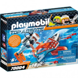 img_0:Playmobil Top Agents Set mit 18 Teilen: Jet, Taucher und Unterwasser-Szene in einer Box.
