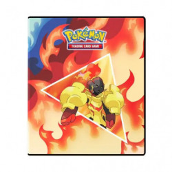 Pokemon-Kartenordner mit Glurak, umgeben von Flammen, als Cover-Motiv.