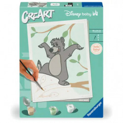 CreArt Disney Baby Malen-nach-Zahlen-Set mit Baloo dem Bären aus Das Dschungelbuch auf der Verpackung.