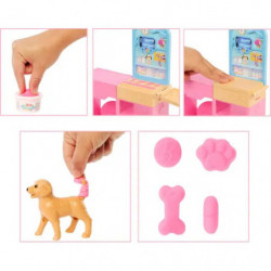 thumb-alternative:Barbie Gute Besserung Tierkrankenstation Spielset aus Modepuppe mit rosa gefärbten Haaren, Tierarzt