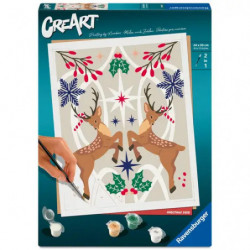 Ravensburger CreArt   Malen nach Zahlen 25895   Weihnachtlicher Hirsch   ab 12 Jahren