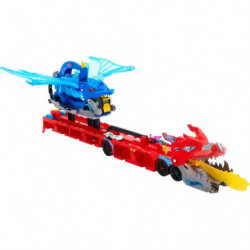 img_0:Hot Wheels City Hot Wheels ultimativer 2 in 1 Drachentransporter und 2 Spielzeugautos im Maßstab 1:6