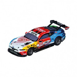 Carrera HYBRID Ford Mustang GT3 Champion Spirit Nr. 64 mit buntem Design und Heckspoiler vor weißem Hintergrund.